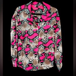 Stylish Snake Print Satin long sleeve Shirt. Looks amazing with Jeans or Skirts